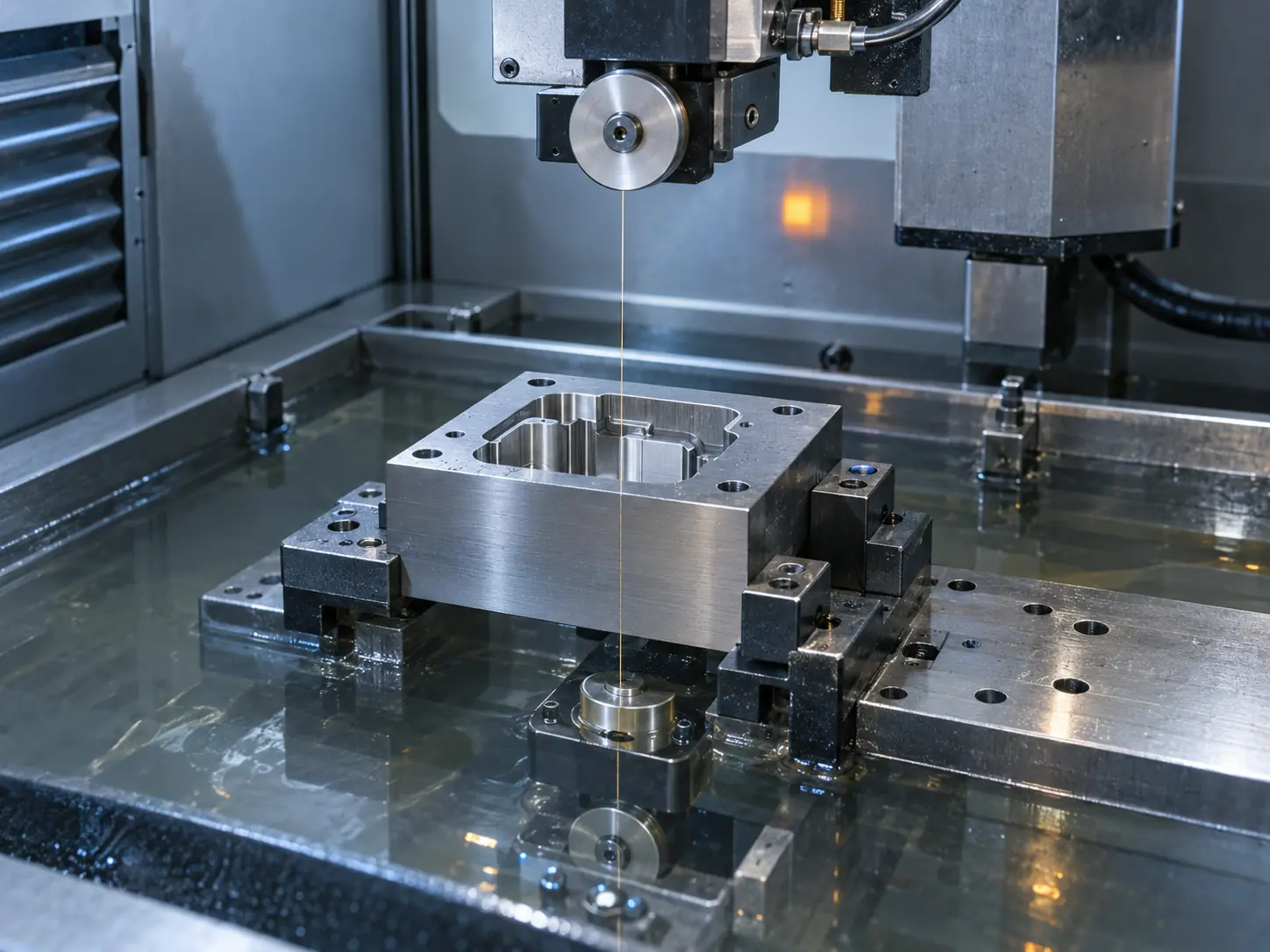 Wire EDM process on a hardened steel die insert